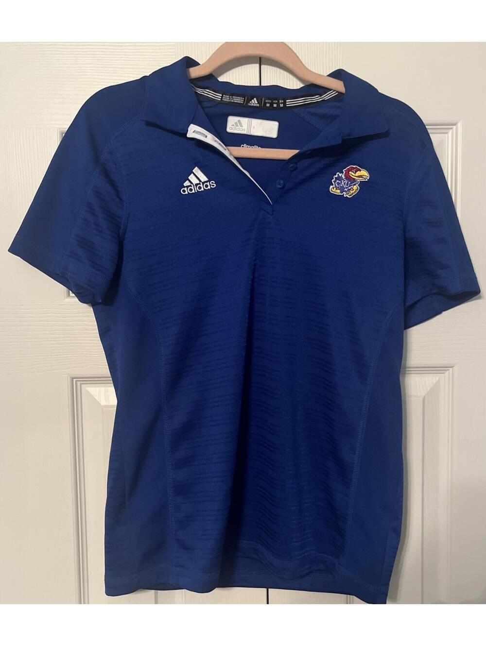 Kansas Jayhawks Adidas Polo Women's Blue - Size Women’s Medium - CLEAN